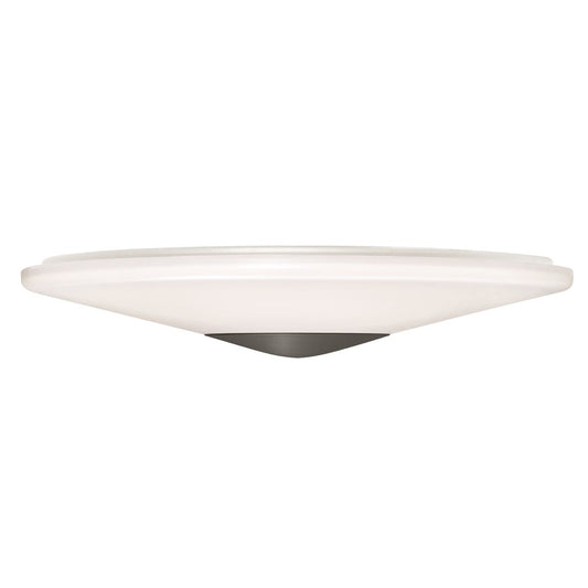 AFX Lighting Alpine 1 Light 17" Flush Mount, Black/White - ALPF17LAJUDBK