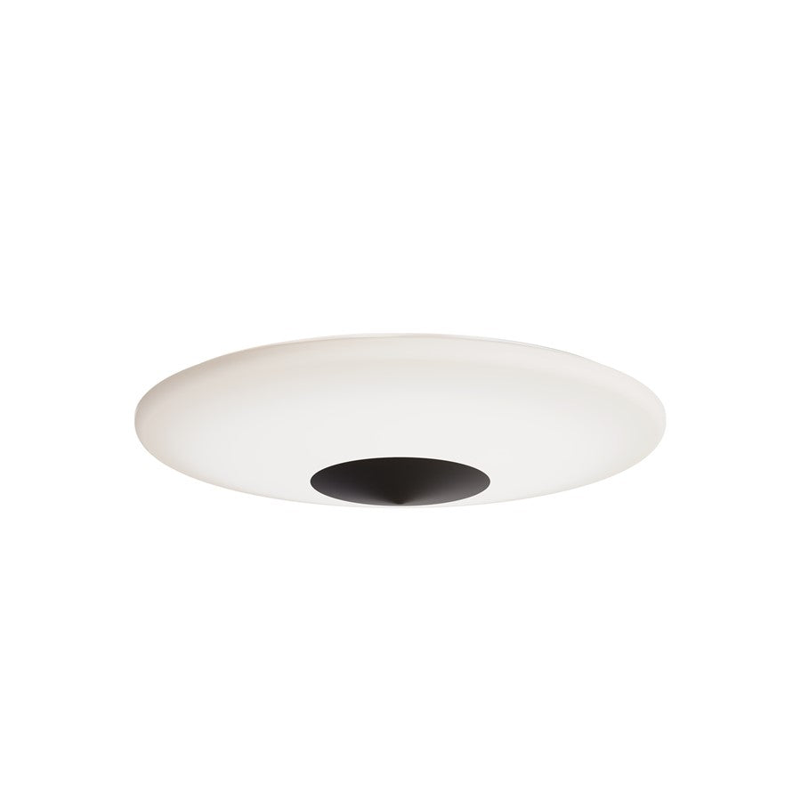 AFX Lighting Alpine 1 Light 17" Flush Mount, Black/White