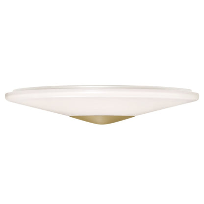 AFX Lighting Alpine 1Lt 17" Flush Mount, Antique Brass/White - ALPF17LAJUDLB