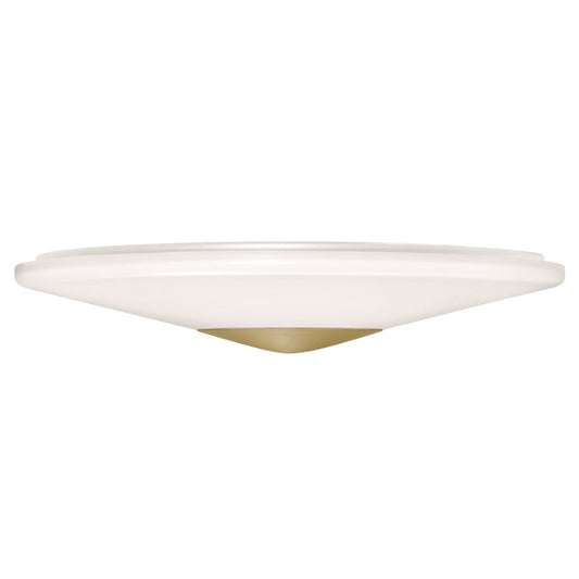 AFX Lighting Alpine 1Lt 17" Flush Mount, Antique Brass/White - ALPF17LAJUDLB