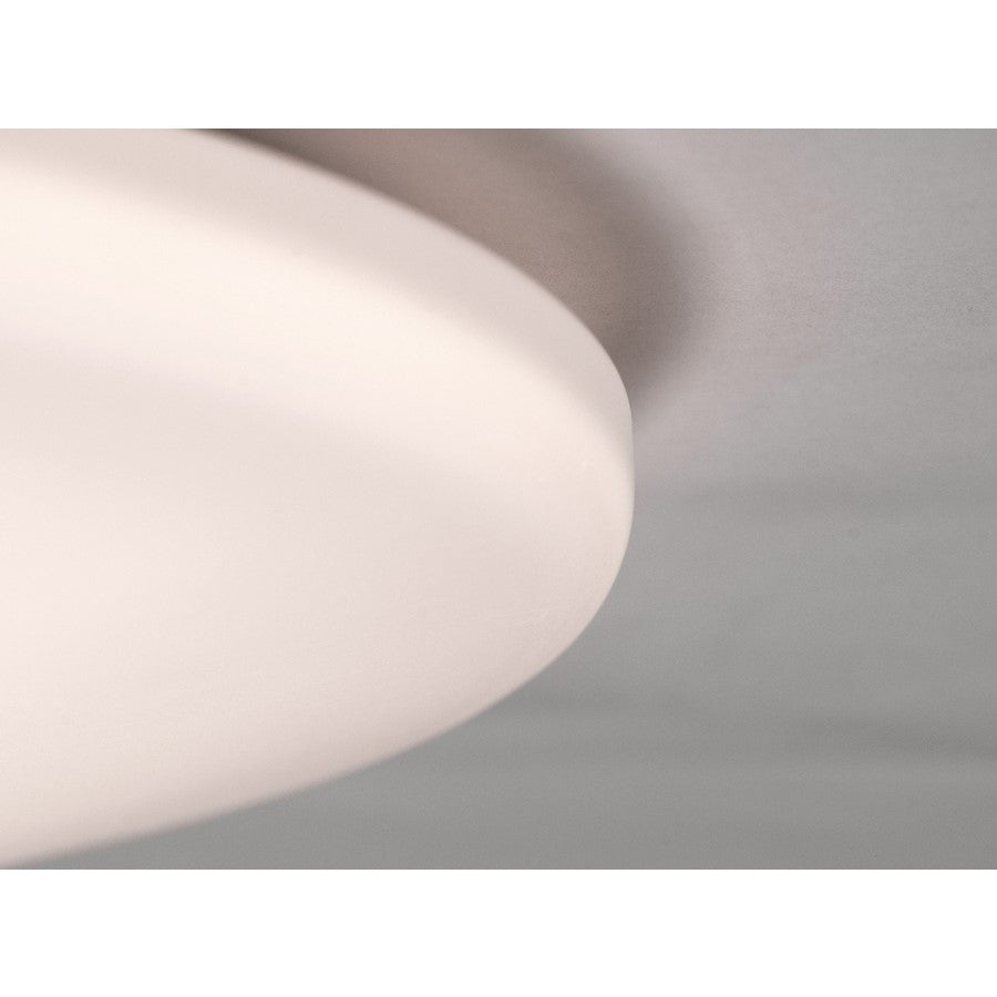 AFX Lighting Alpine 1Lt 17" Flush Mount, Antique Brass/White