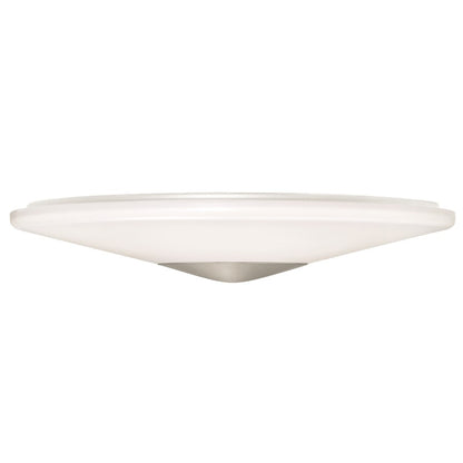 AFX Lighting Alpine 1 Light 17" Flush Mount, Satin Nickel/White - ALPF17LAJUDSN