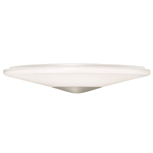 AFX Lighting Alpine 1 Light 17" Flush Mount, Satin Nickel/White - ALPF17LAJUDSN
