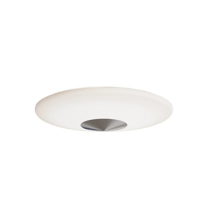 AFX Lighting Alpine 1 Light 17" Flush Mount, Satin Nickel/White