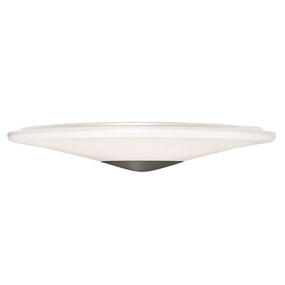 AFX Lighting Alpine 1 Light 21" Flush Mount, Black/White - ALPF21LAJUDBK
