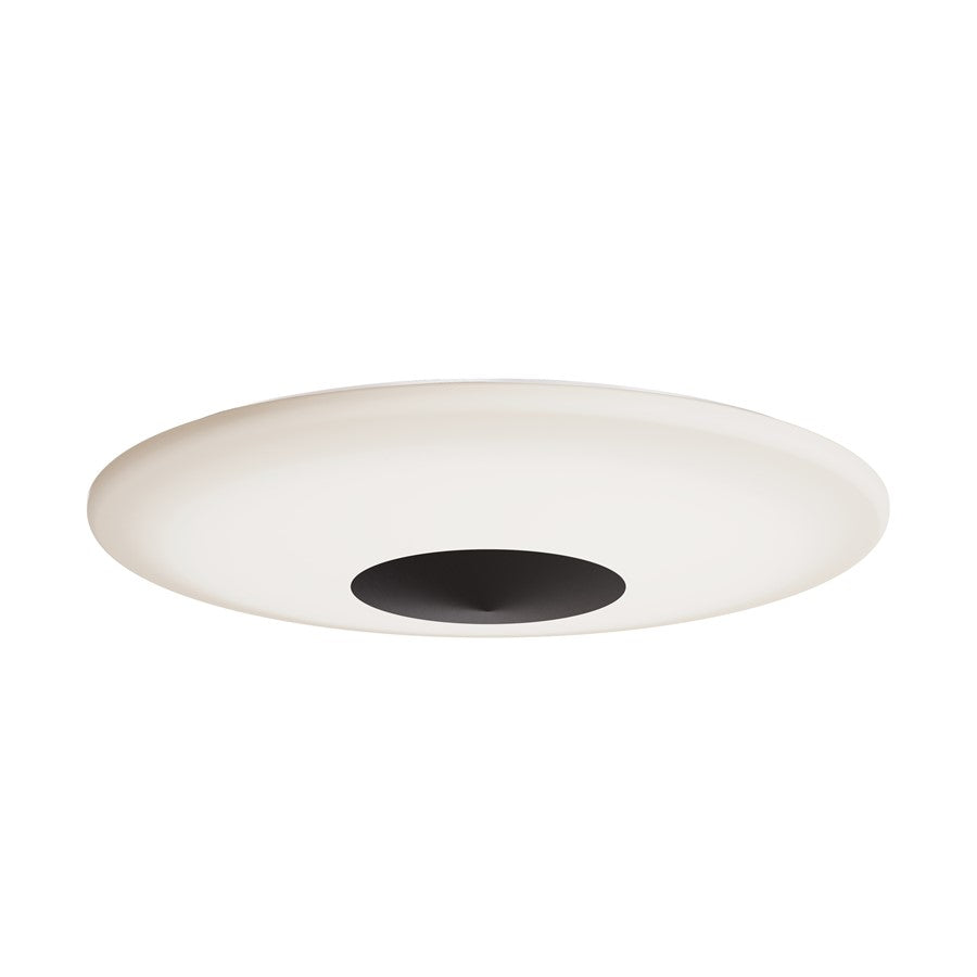 AFX Lighting Alpine 1 Light 21" Flush Mount, Black/White