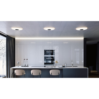 AFX Lighting Alpine 1 Light 21" Flush Mount, Black/White