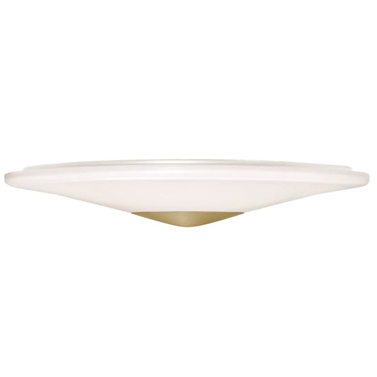 AFX Lighting Alpine 1Lt 21" Flush Mount, Antique Brass/White - ALPF21LAJUDLB
