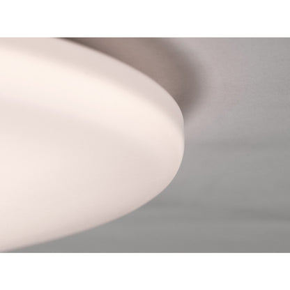 AFX Lighting Alpine 1Lt 21" Flush Mount, Antique Brass/White