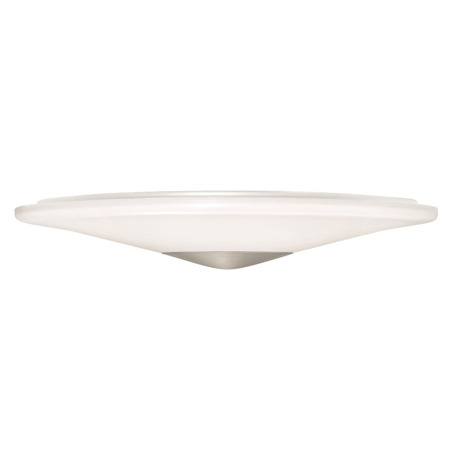 AFX Lighting Alpine 1 Light 21" Flush Mount, Satin Nickel/White - ALPF21LAJUDSN