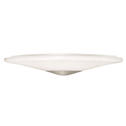 AFX Lighting Alpine 1 Light 21" Flush Mount, Satin Nickel/White - ALPF21LAJUDSN