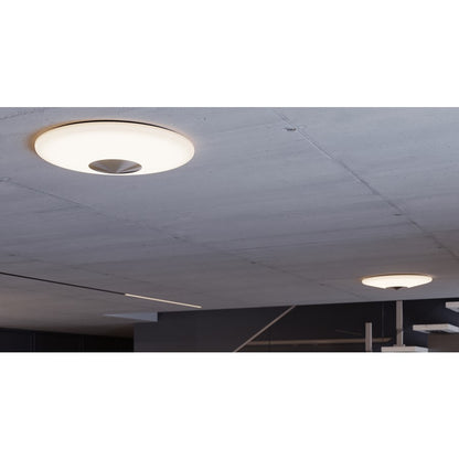 AFX Lighting Alpine 1 Light 21" Flush Mount, Satin Nickel/White