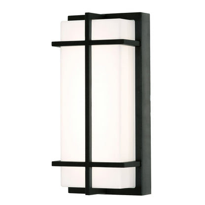 AFX Lighting August 1LT 12" LED Outdoor Sconce, Black/White - AUGW0612LAJMVBK