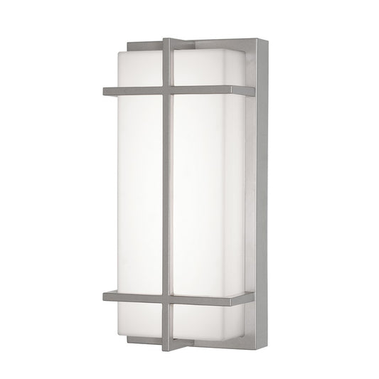 AFX Lighting August 1LT 12'' LED Outdoor Sconce, Nickel/White - AUGW0612LAJMVNP