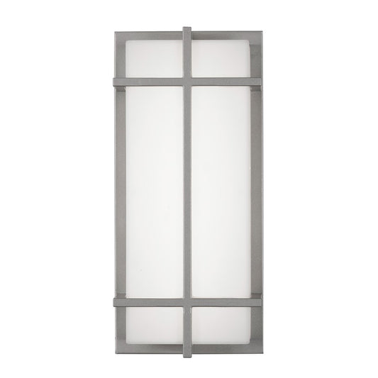 AFX Lighting August 1LT 12'' LED Outdoor Sconce, Nickel/White