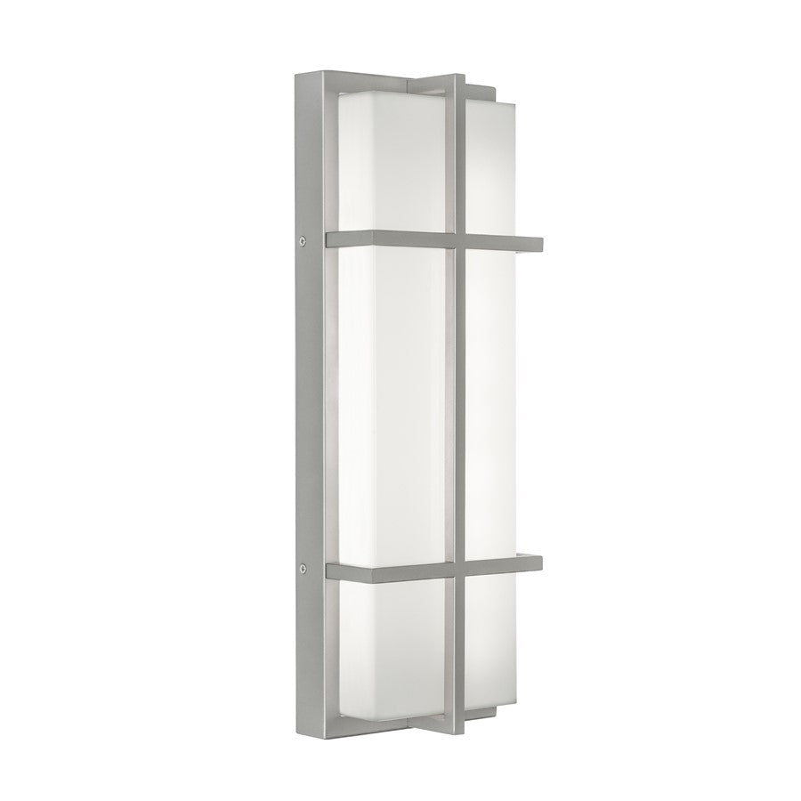 AFX Lighting August 1LT 20'' LED Outdoor Sconce, Nickel/White - AUGW0720LAJMVNP