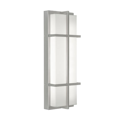 AFX Lighting August 1LT 20'' LED Outdoor Sconce, Nickel/White - AUGW0720LAJMVNP