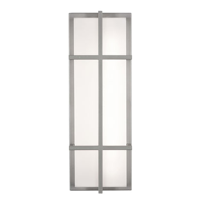 AFX Lighting August 1LT 20'' LED Outdoor Sconce, Nickel/White