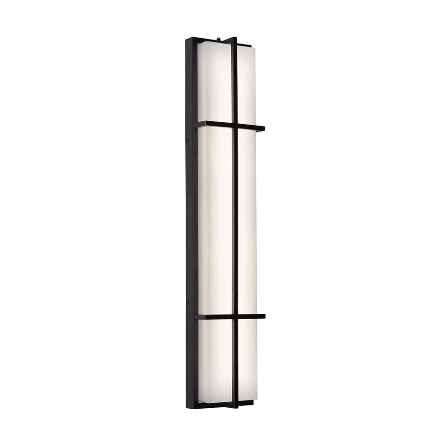 AFX Lighting August 1LT 36'' LED Outdoor Sconce, Black/White - AUGW0736LAJMVBK