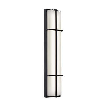 AFX Lighting August 1LT 36'' LED Outdoor Sconce, Black/White - AUGW0736LAJMVBK