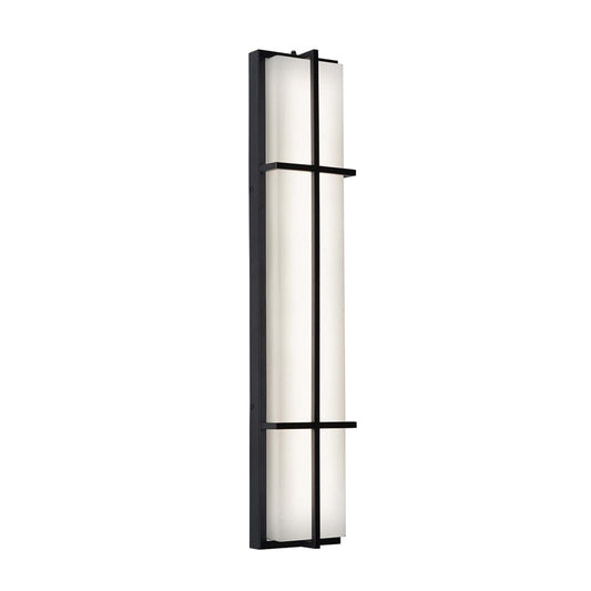 AFX Lighting August 1LT 36'' LED Outdoor Sconce, Black/White - AUGW0736LAJMVBK