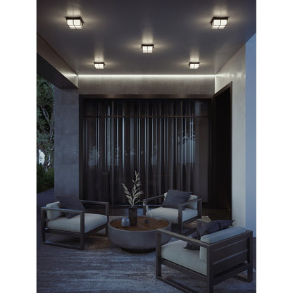 AFX Lighting August 1LT 8" LED Outdoor Flush, Black/White