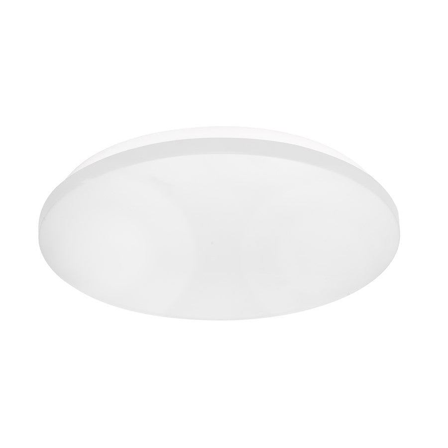 AFX Lighting Aurora 1 Light 13" Flush Mount, White/White - AURF13LAJD1WH