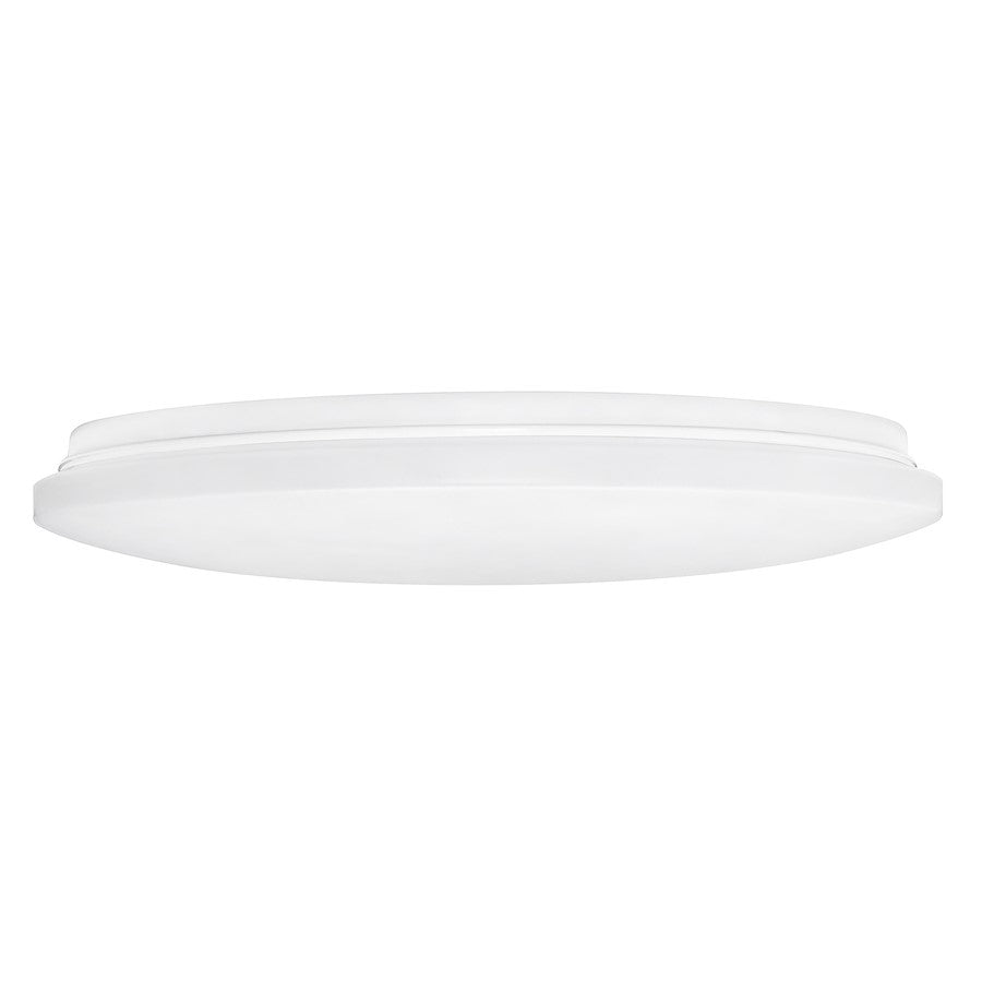 AFX Lighting Aurora 1 Light 19" Flush Mount, White/White
