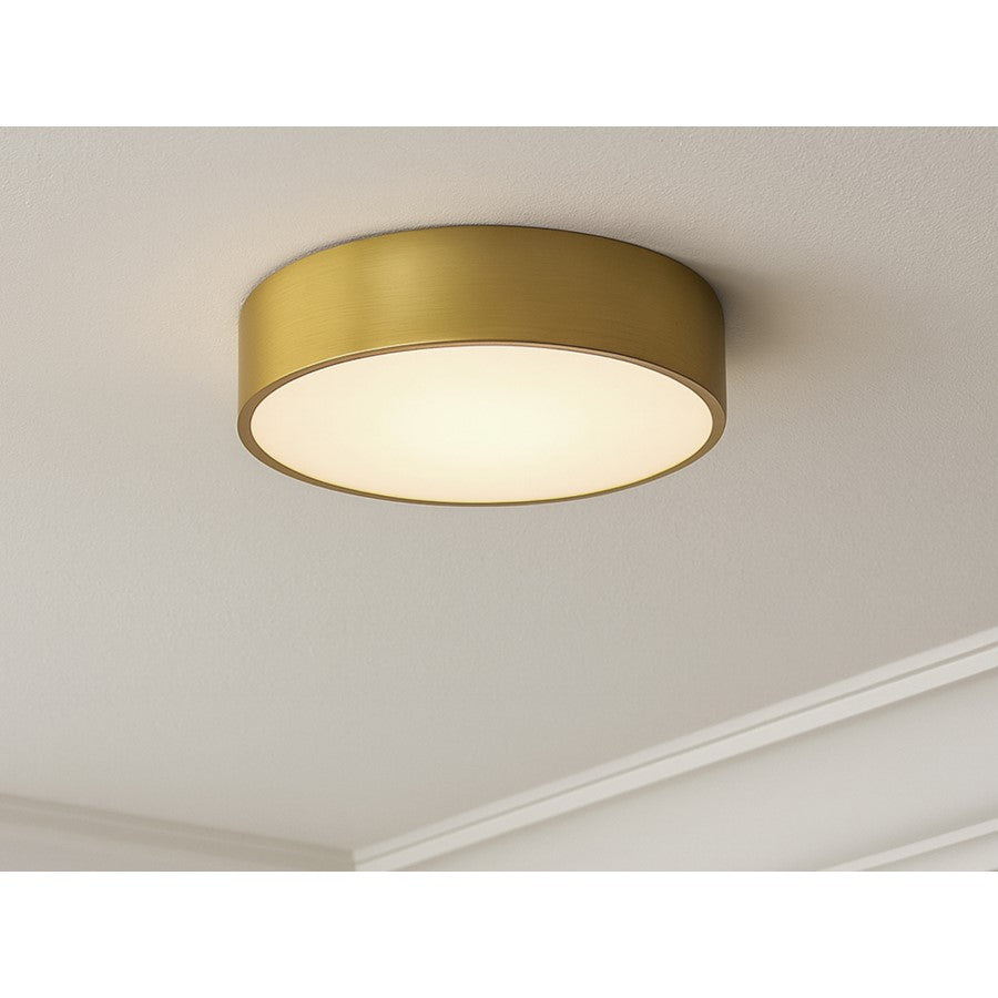AFX Lighting Bailey 1Lt 12" Flush Mount, Antique Brass/Frosted