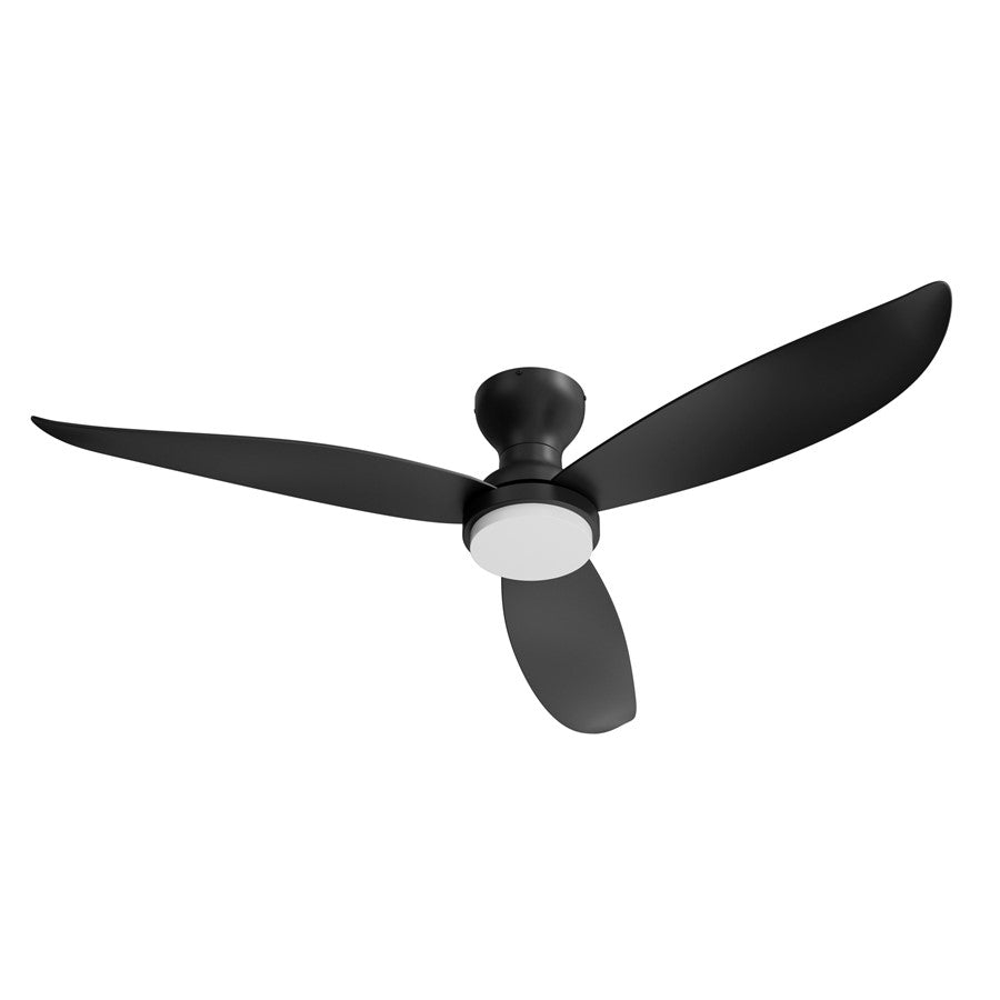 AFX Lighting Banks 1Lt 52" 3 Blade LED Fan, BK/FR/Remote - BNKN523LDCBKBK-RC