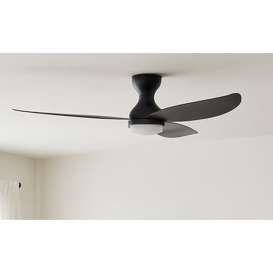 AFX Lighting Banks 1Lt 52" 3 Blade LED Fan, BK/FR/Remote