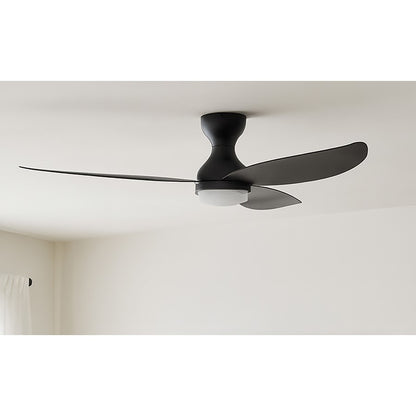 AFX Lighting Banks 1Lt 52" 3 Blade LED Fan, BK/FR/Remote