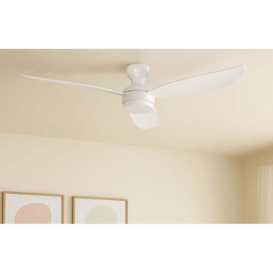 AFX Lighting Banks 1Lt 52" 3 Blade LED Ceiling Fan, WH/FR