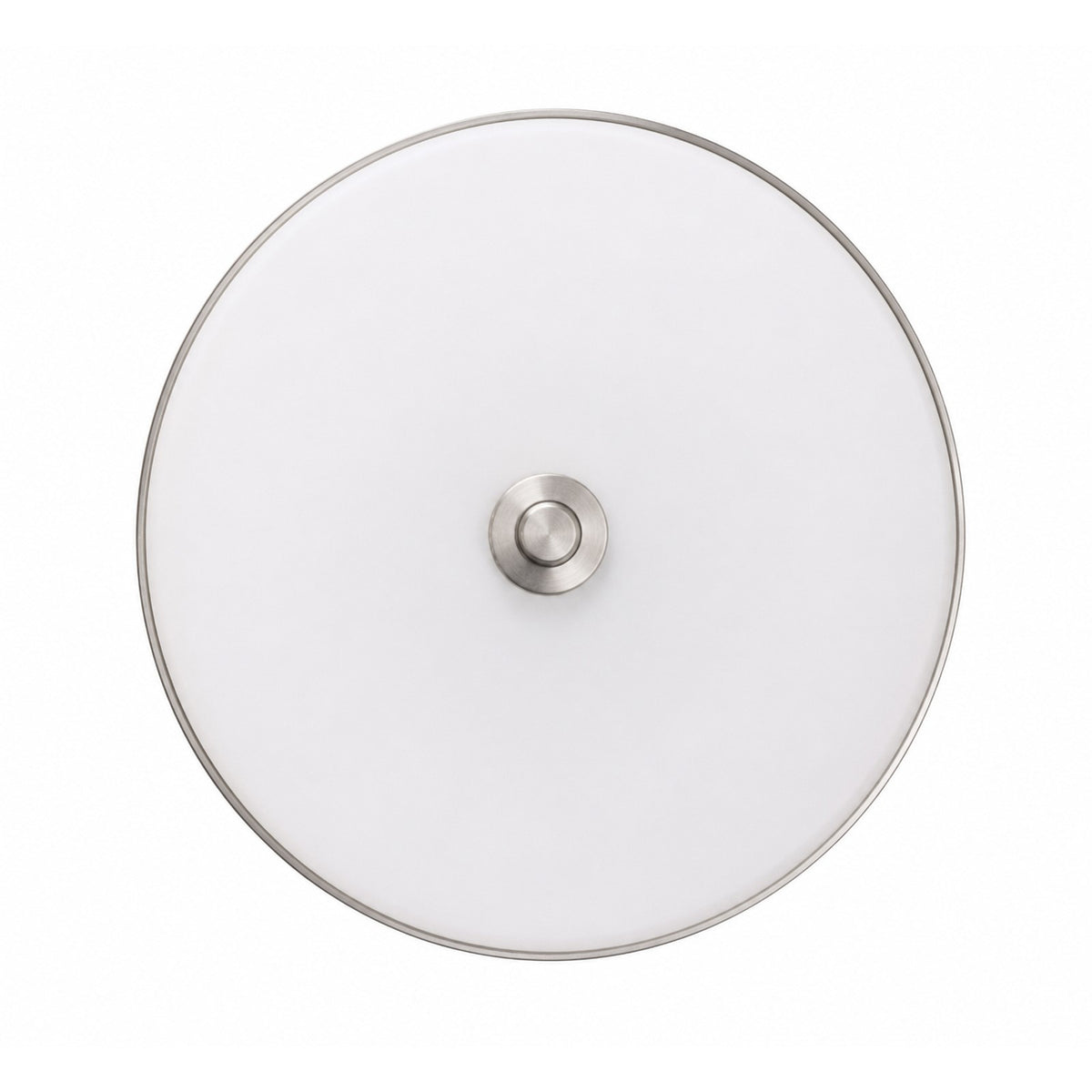 AFX Boswell 13in LED Flush Mount | Transitional Satin Nickel and White Glass | Bedroom & Hallway Ceiling Light | 1700 Lumens | Model BOSF14LAJD1SN