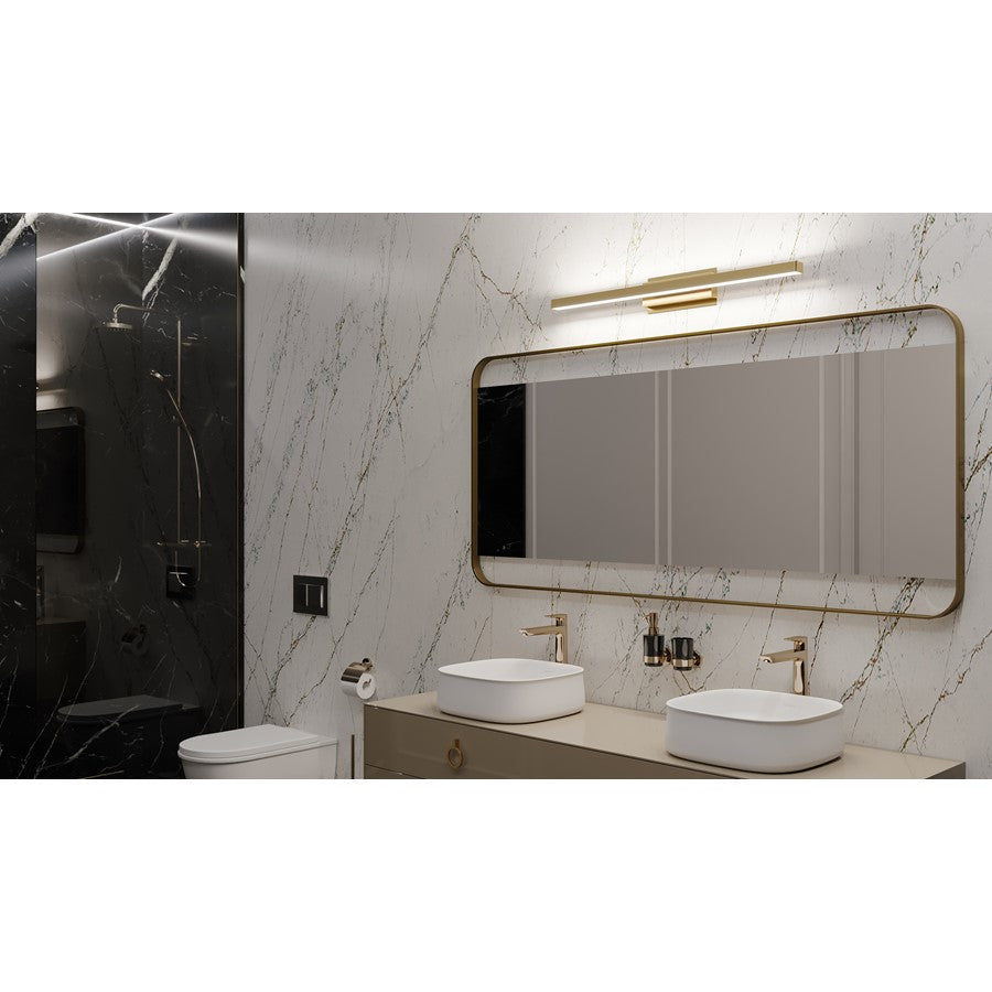 AFX Lighting Brock 2LT 18'' LED Vanity, Satin Brass/White