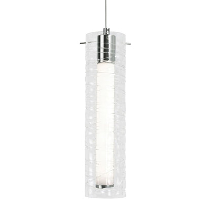 AFX Lighting Bari 1Lt 4" LED Pendant, Chrome/Clear - BRIP04LAJUDPC