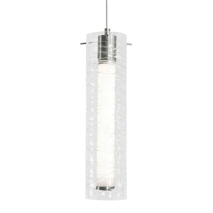 AFX Lighting Bari 1Lt 4" LED Pendant, Nickel/Clear - BRIP04LAJUDSN