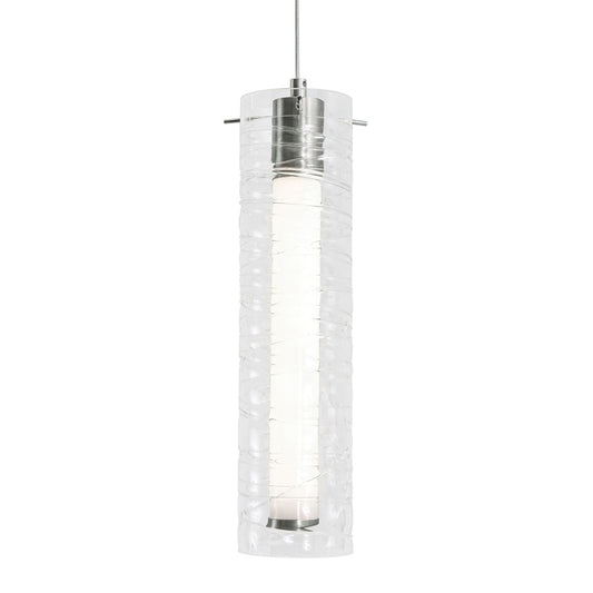 AFX Lighting Bari 1Lt 4" LED Pendant, Nickel/Clear - BRIP04LAJUDSN