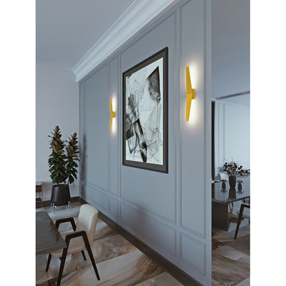 AFX Lighting Brink 1 Light 24" LED Wall Sconce, Gold/White