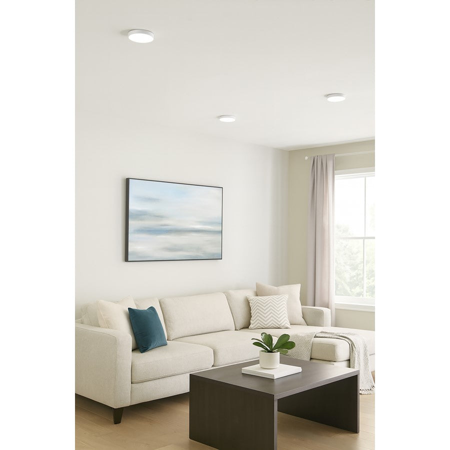 AFX Lighting Brim 1Lt 5" LED Flush Mount, White/White