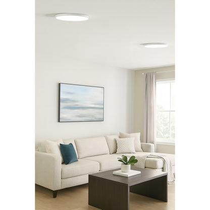 AFX Lighting Brim 1Lt 14" LED Flush Mount, White/White
