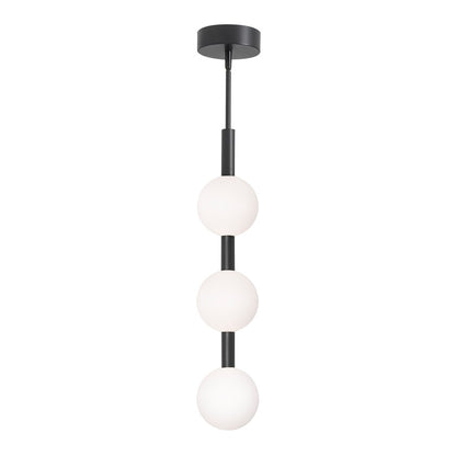 AFX Lighting Baroque 3 Light Pendant, Black/White - BRQP32LAJUDBK