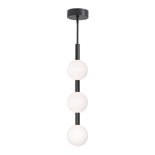 AFX Lighting Baroque 3 Light Pendant, Black/White - BRQP32LAJUDBK
