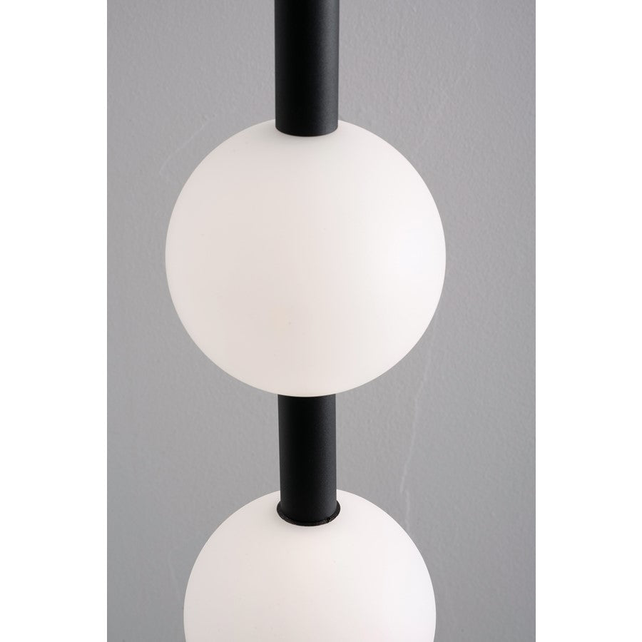 AFX Lighting Baroque 3 Light Pendant, Black/White