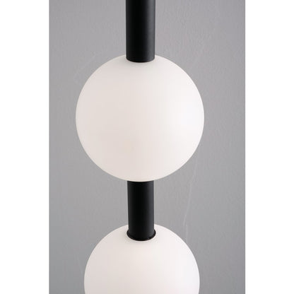 AFX Lighting Baroque 3 Light Pendant, Black/White