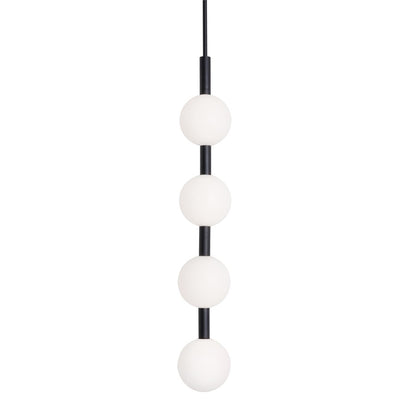 AFX Lighting Baroque 4 Light Pendant, Black/White