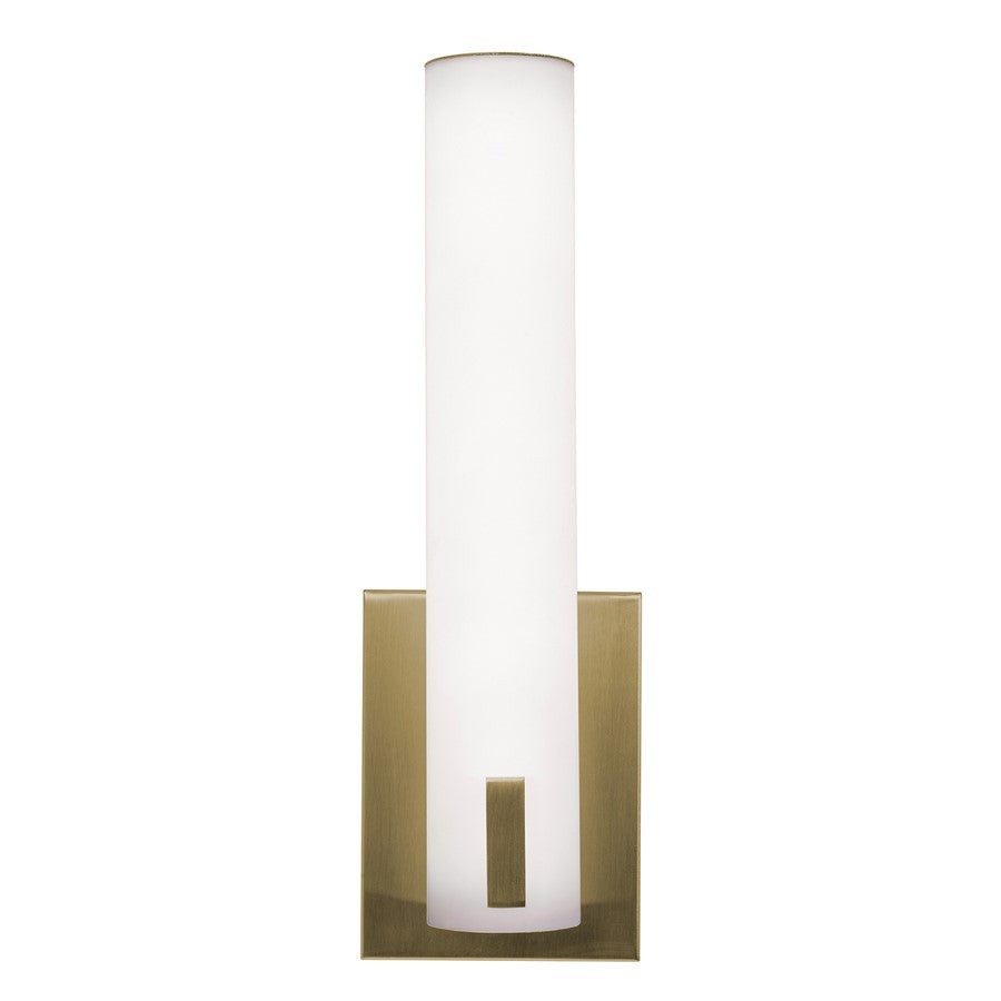 AFX Lighting Bowen 1Lt 14" LED Wall Sconce, Light Brass/White
