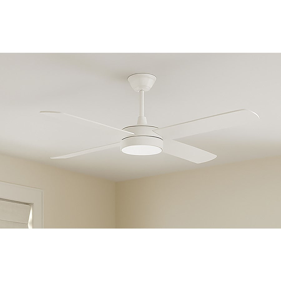 AFX Lighting Bryant 1Lt 52" 4 Blade LED Ceiling Fan, WH/FR