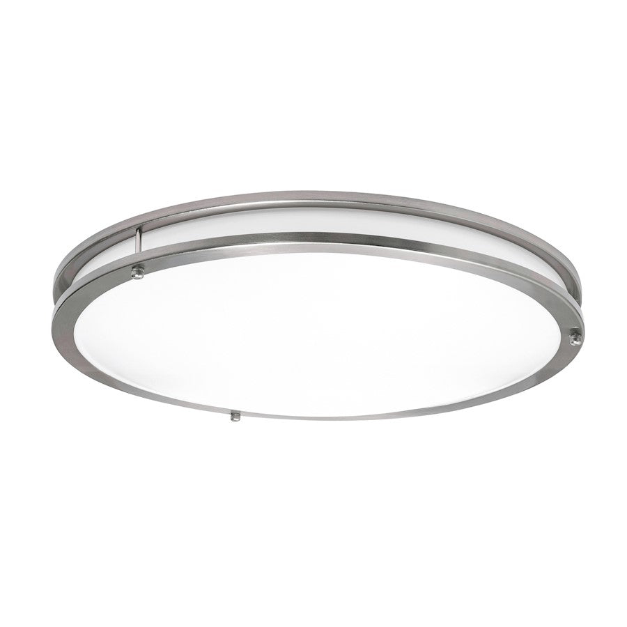 AFX Lighting Carlisle 1Lt 18" LED Flushmount, Nickel/White - CAF18L5AJUDSN-BB