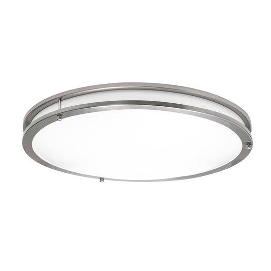 AFX Lighting Carlisle 1Lt 18" LED Flushmount, Nickel/White - CAF18L5AJUDSN-BB